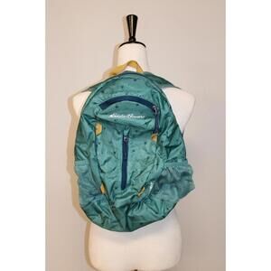 NWOT Eddie Bauer Stowaway 20L Backpack Teal Blue Stars